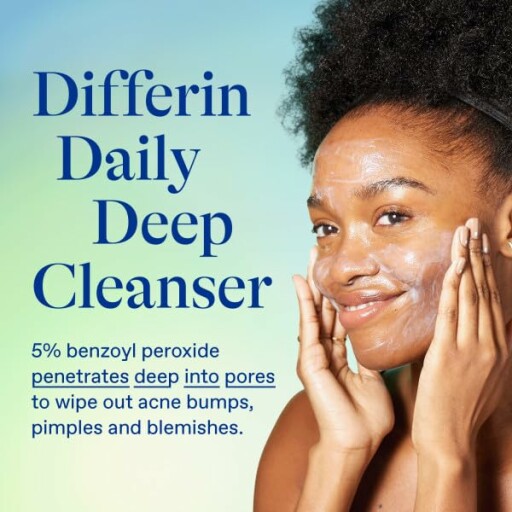 Differin Acne Face Wash application on skin