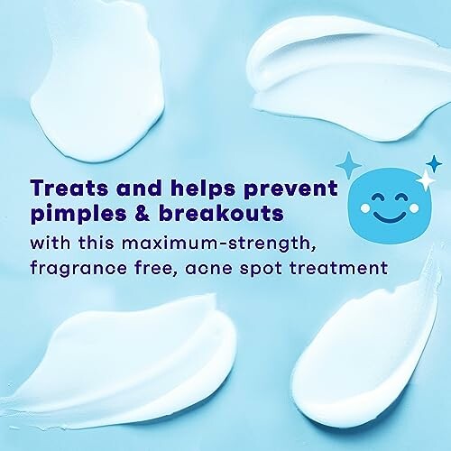 Acne spot treatment ad with product benefits.