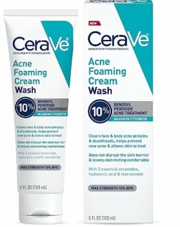 CeraVe Acne Foaming Cream Wash with Benzoyl Peroxide